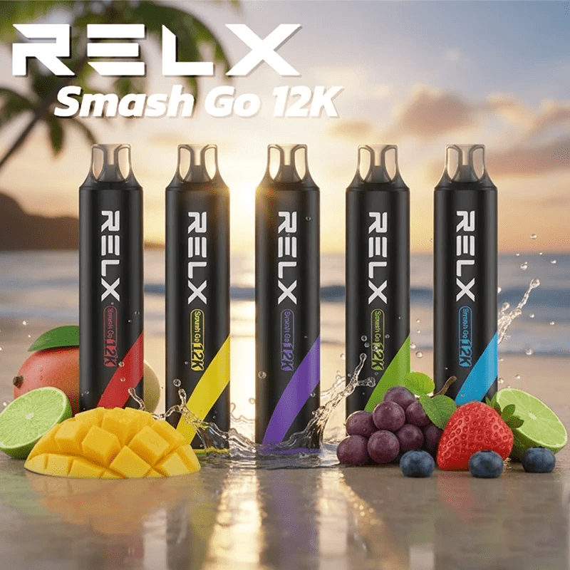 RELX Smash Go 12000 一次性電子煙 各款經典水果口味展示
