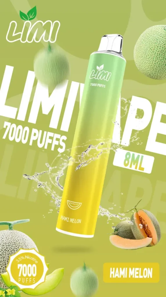 limi7000口_拋棄式電子煙_哈密瓜風味 limi7000口_拋棄式電子煙_哈密瓜風味